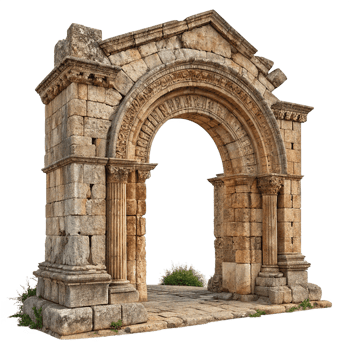 Ancient stone archway a rustic architectural marve png