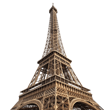View of famous Eiffel Tower in Paris png