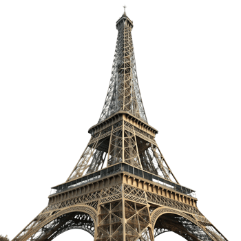 Eiffel tower in paris isolated on transparent background png