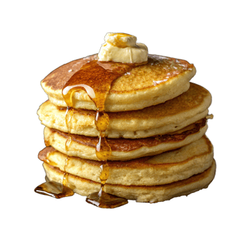 Fresh cornmeal pancakes stack png