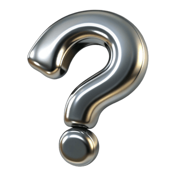 Metalic 3d question mark png