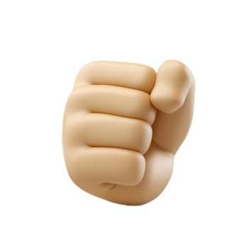 Celebratory Fist Bump Gesture in Minimalist Style png