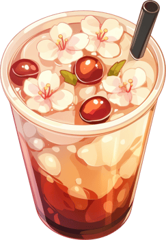 Vibrant Fruit Infused Cocktail with Cherry Garnish in Decorative Glass png