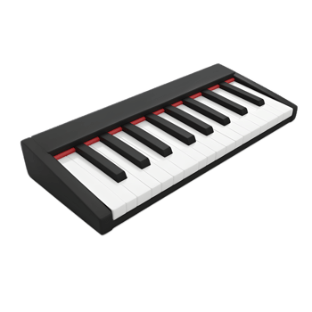 Monochrome Digital Piano Keyboard for Music Composition and Production png