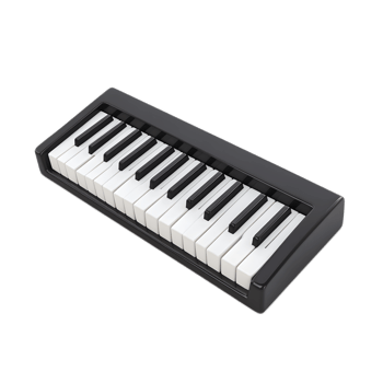 Modern Minimal Black and White Piano Keyboard with Copy Space png