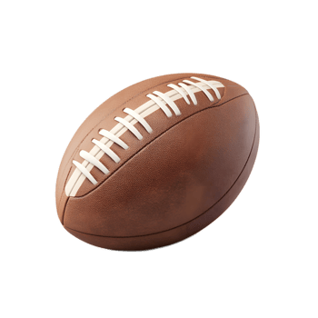 Rugby Ball Closeup Leather Sports Equipment for Team Competition Games png
