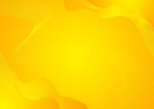 Yellow orange gradient background shape wave with line vector