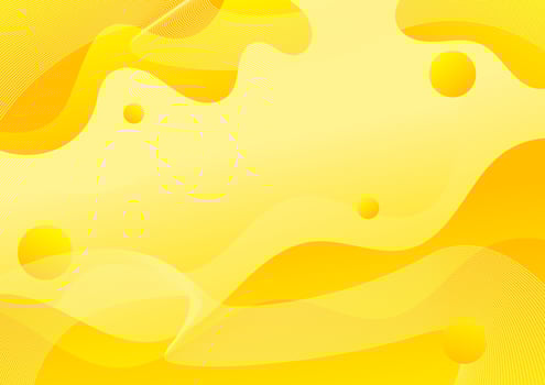 Yellow gradient abstract background liquid shape with wave line vector