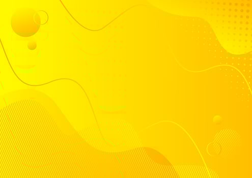 abstract yellow background with dots and bubbles vector