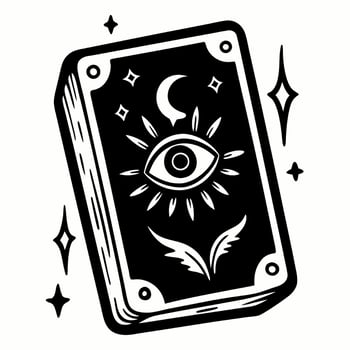 Mystical Tarot Card with Eye and Celestial Symbols vector