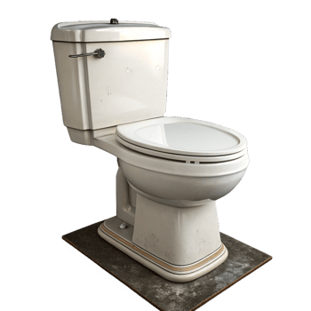Toilet on transparent background png