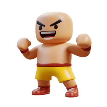 Fierce Wrestler Emoji Muscular Athlete in Competitive Sports png