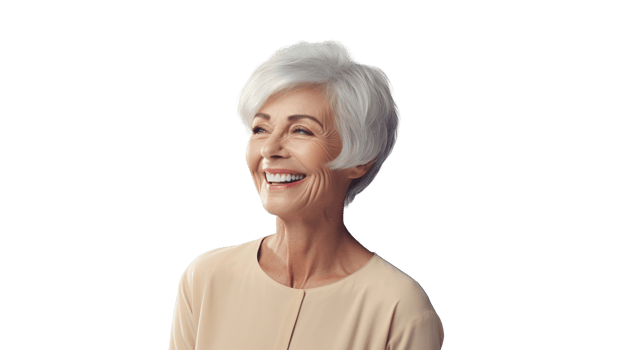 Smiling Senior Woman on Transparent png
