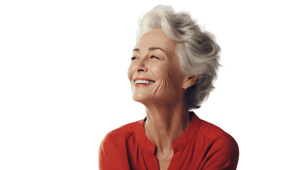Smiling Senior Woman on Transparent Background png