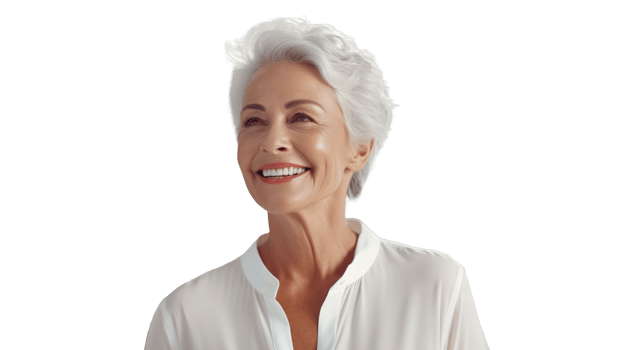 Happy Senior Woman on the Transparent png