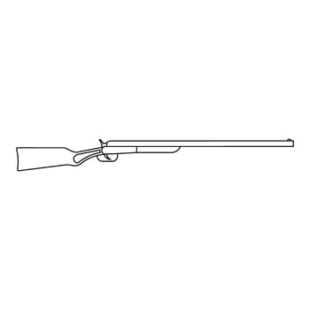 Hunting rifle icon. Outline illustration of hunting rifle icon for web vector