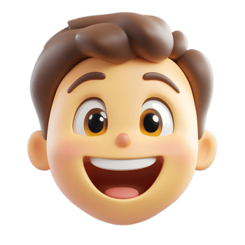 Cheerful 3D Boy Emoji Character Isolated on White Background png
