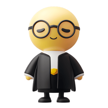 Angry 3D Emoji Judge Isolated on White Background png