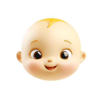 Cheerful 3D Rendered Baby Emoji Symbol Isolated on White Background png