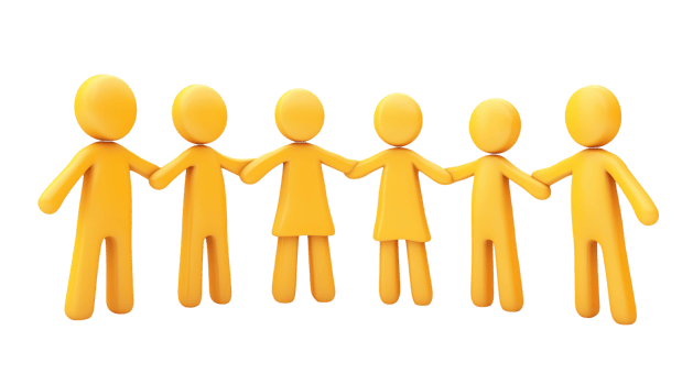 Abstract People Standing in a Row png