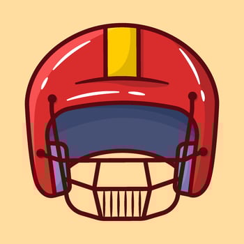 Colorful Helmet American Football vector