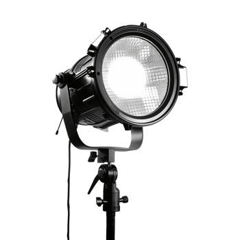 Professional Black Fresnel Studio Lighting Equipment on Tripod Stand png