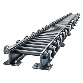 Industrial Roller Conveyor System for Automated Material Handling and Logistics png