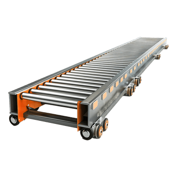 Long Roller Conveyor System for Automated Material Handling and Industrial Applications png