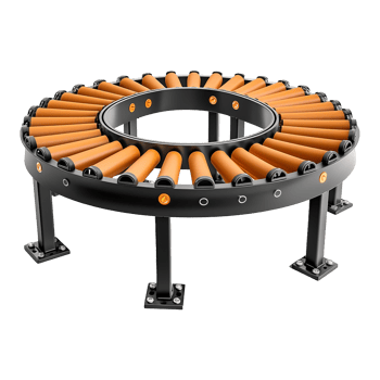 Circular Roller Conveyor System for Automated Material Handling png
