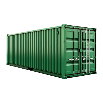 Green Shipping Container Cargo Box for Freight and Transportation png