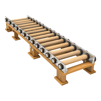 HighQuality Wooden Roller Conveyor System for Efficient Material Handling png