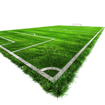 A Vivid Perspective of a Lush Green Soccer Field with Markings png