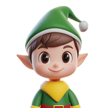 Cheerful Green Elf Emoji Figure Isolated on White Background png