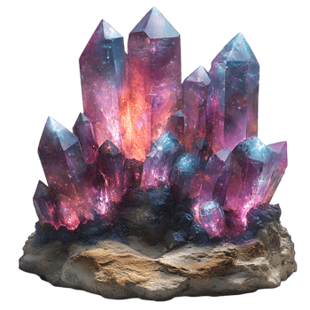 Amethyst Geode Cluster Cosmic Crystals Fantasy Minerals png