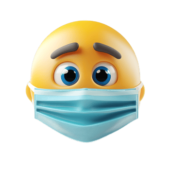 Cartoon Face Wearing Medical Mask for Health and Safety Protection During Pandemic png