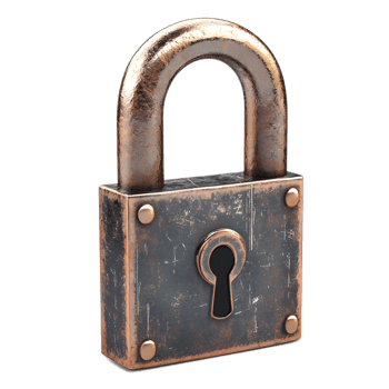 Antique Rusty Metal Padlock for Secure Payment Transactions png