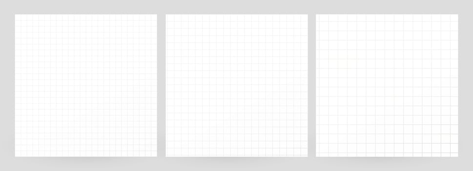 Blank graph paper sheets with grid pattern, ideal for mathematics, sketching, engineering, planning. Perfect for school, technical drawing, office use. illustration vector