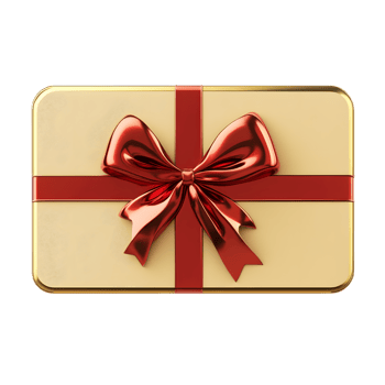 Festively Wrapped Golden Gift Box with Red Bow on Plain Background png