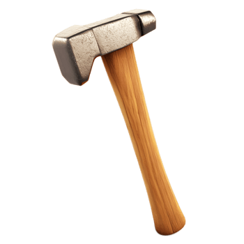 Hammer Tool Isolated on White Background Symbolizing Construction Repair and Manual Labor png