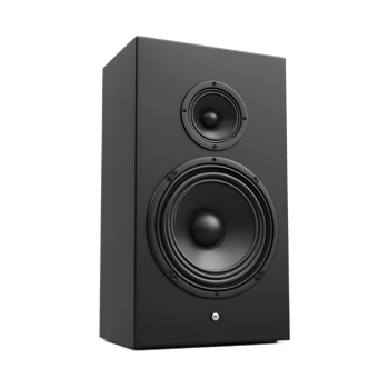 Muted Black 3D Rendered Speaker Isolated on White Background png