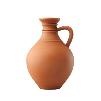 Terracotta Amphora Vessel Isolated on White Background png