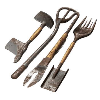 Traditional Agricultural Hand Tools Transparent Background png