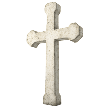 Weathered Stone Cross Religious Symbol of Christian Faith and Belief png