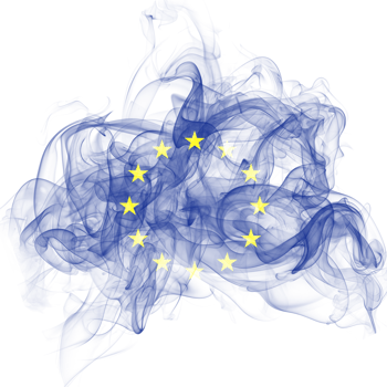 European Union Flag with Smoke Effect png