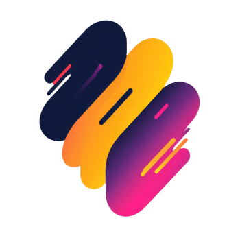 Vibrant Abstract Gradient Brush Strokes png