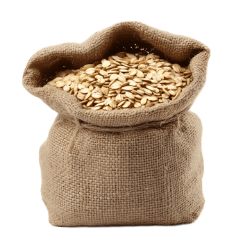 Sack of Wholesome Oat Grains Against a Rustic Backdrop png