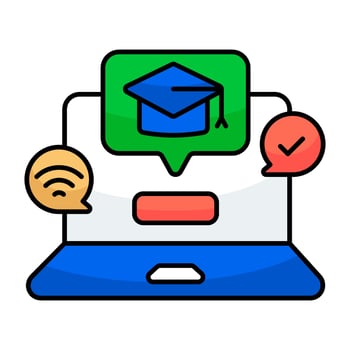 An icon design of education chat vector