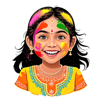 happy holi, indian girl, holi, indian girl, holi transparent background png