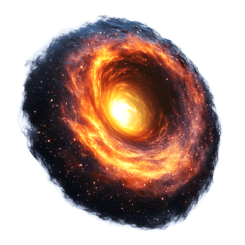 Captivating Black Hole with Swirling Accretion Disk Cosmic Phenomenon in Deep Space png