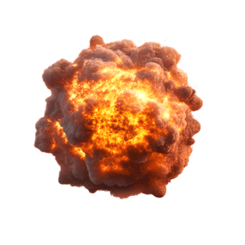 Dramatic Supernova Explosion with Intense Fiery Burst and Raging Flames png
